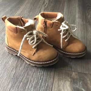 Zara baby suede lace up worker boots